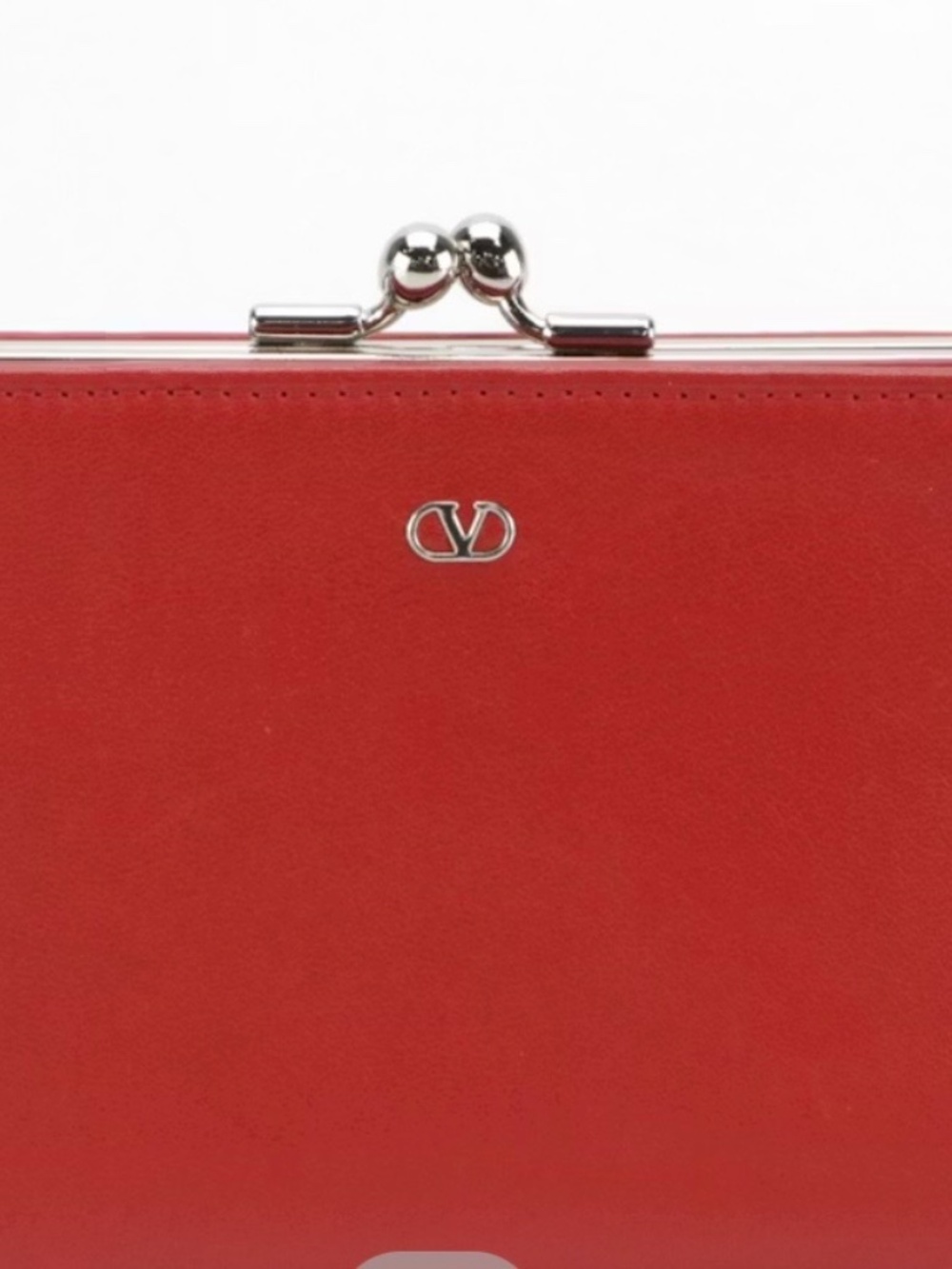Valentino Compact Bifold Wallet in Red Leather with Box - Picture 4 of 6